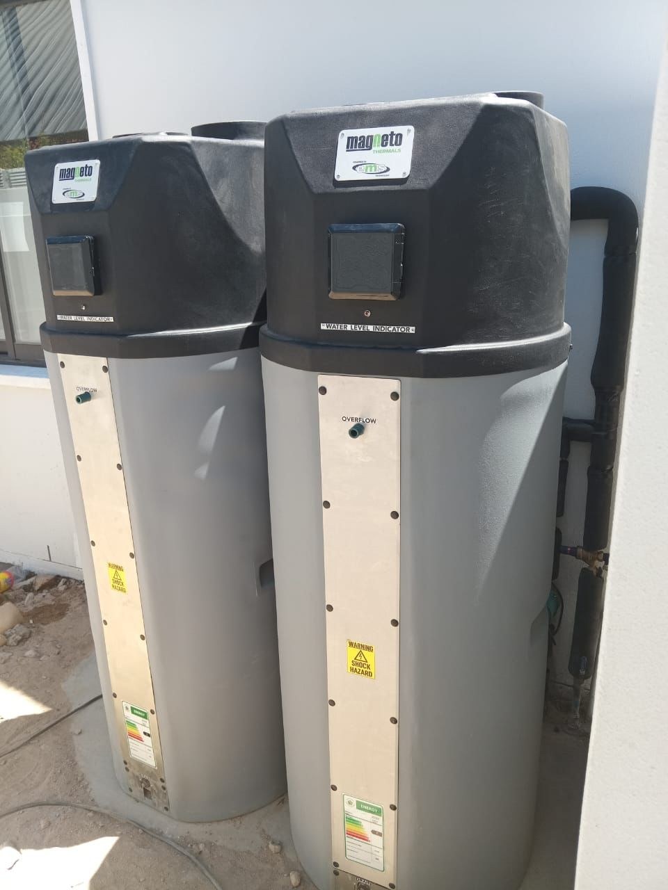 Dual Magneto geyser installation